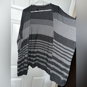 Women’s cardigan - dark gray and light gray striped cardigan